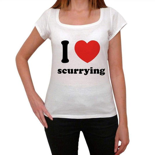 I Love Scurrying Womens Short Sleeve Round Neck T-Shirt 00037 - Casual