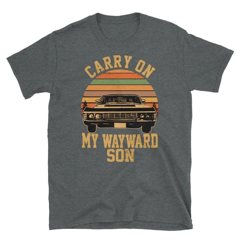 Graphic Unisex T-Shirt Carry on my Wayward Son Supernatural Vintage Tee