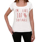 Im 100% Suitable White Womens Short Sleeve Round Neck T-Shirt Gift T-Shirt 00328 - White / Xs - Casual