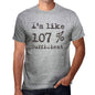 Im Like 100% Sufficient Grey Mens Short Sleeve Round Neck T-Shirt Gift T-Shirt 00326 - Grey / S - Casual