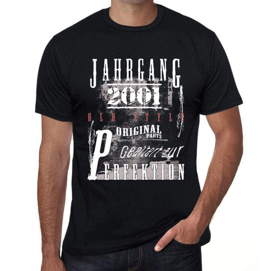 Jahrgang Birthday 2001 Black Mens Short Sleeve Round Neck T-Shirt Gift T-Shirt 00352 - Black / Xs - Casual