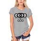 ULTRABASIC Bio-T-Shirt für Frauen „Gut ist Gott – Bibel, christliches religiöses Shirt“.