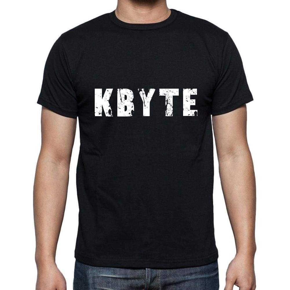 Kbyte Mens Short Sleeve Round Neck T-Shirt 5 Letters Black Word 00006 - Casual