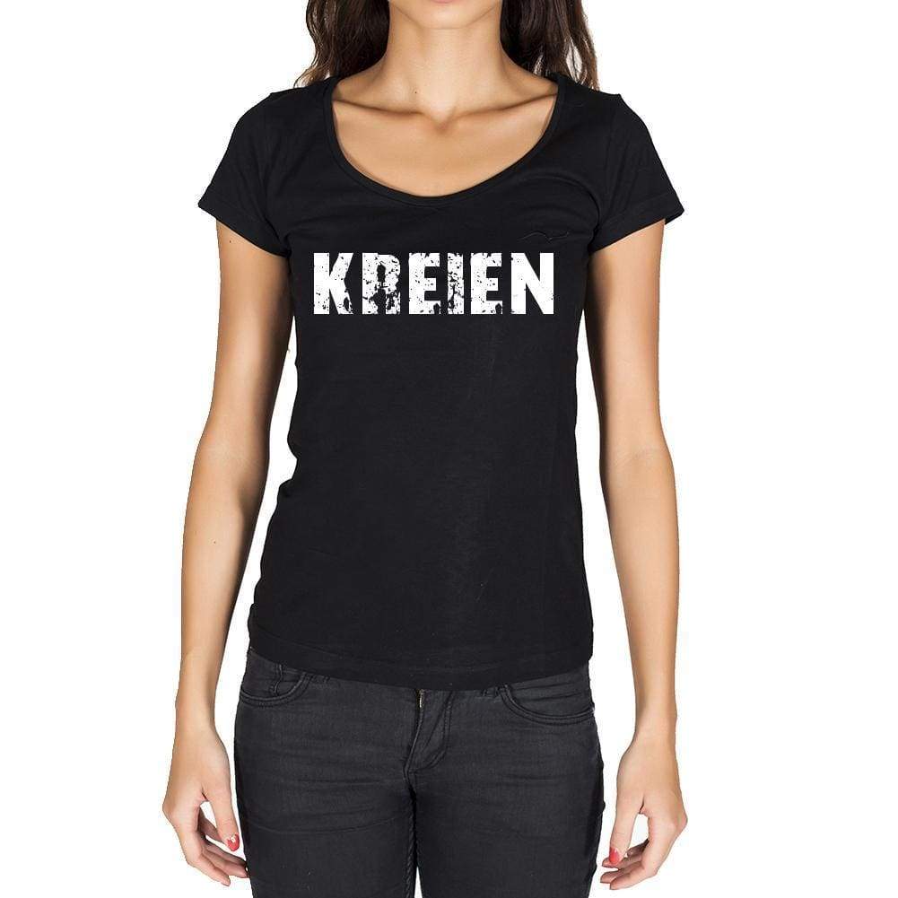 Kreien German Cities Black Womens Short Sleeve Round Neck T-Shirt 00002 - Casual