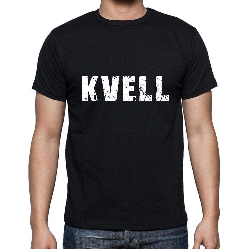 Kvell Mens Short Sleeve Round Neck T-Shirt 5 Letters Black Word 00006 - Casual