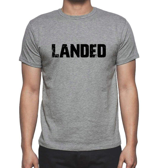 Landed Grey Mens Short Sleeve Round Neck T-Shirt 00018 - Grey / S - Casual