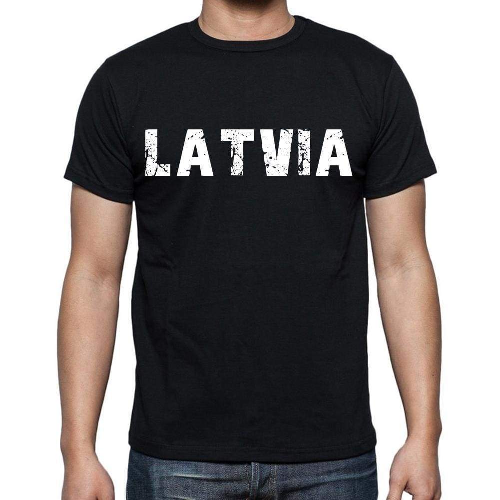 Latvia T-Shirt For Men Short Sleeve Round Neck Black T Shirt For Men - T-Shirt
