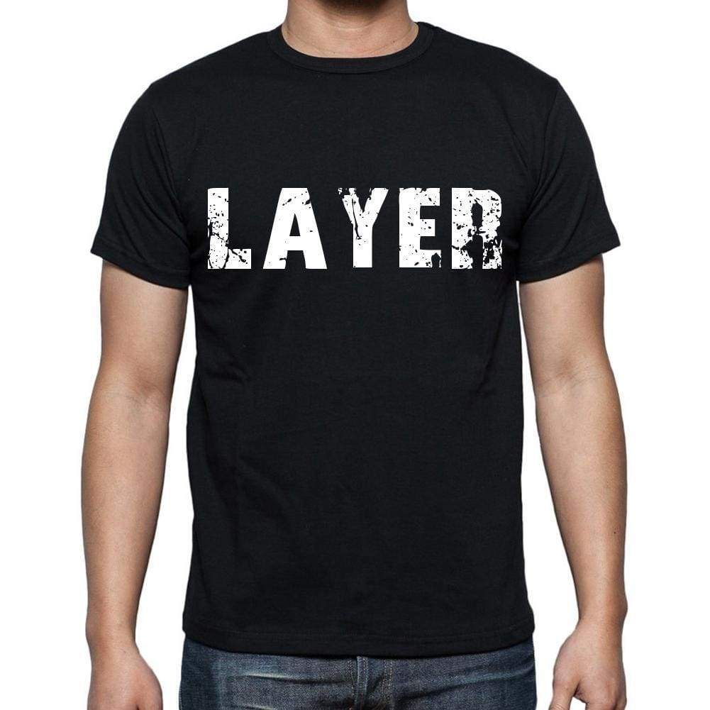 Layer Mens Short Sleeve Round Neck T-Shirt Black T-Shirt En