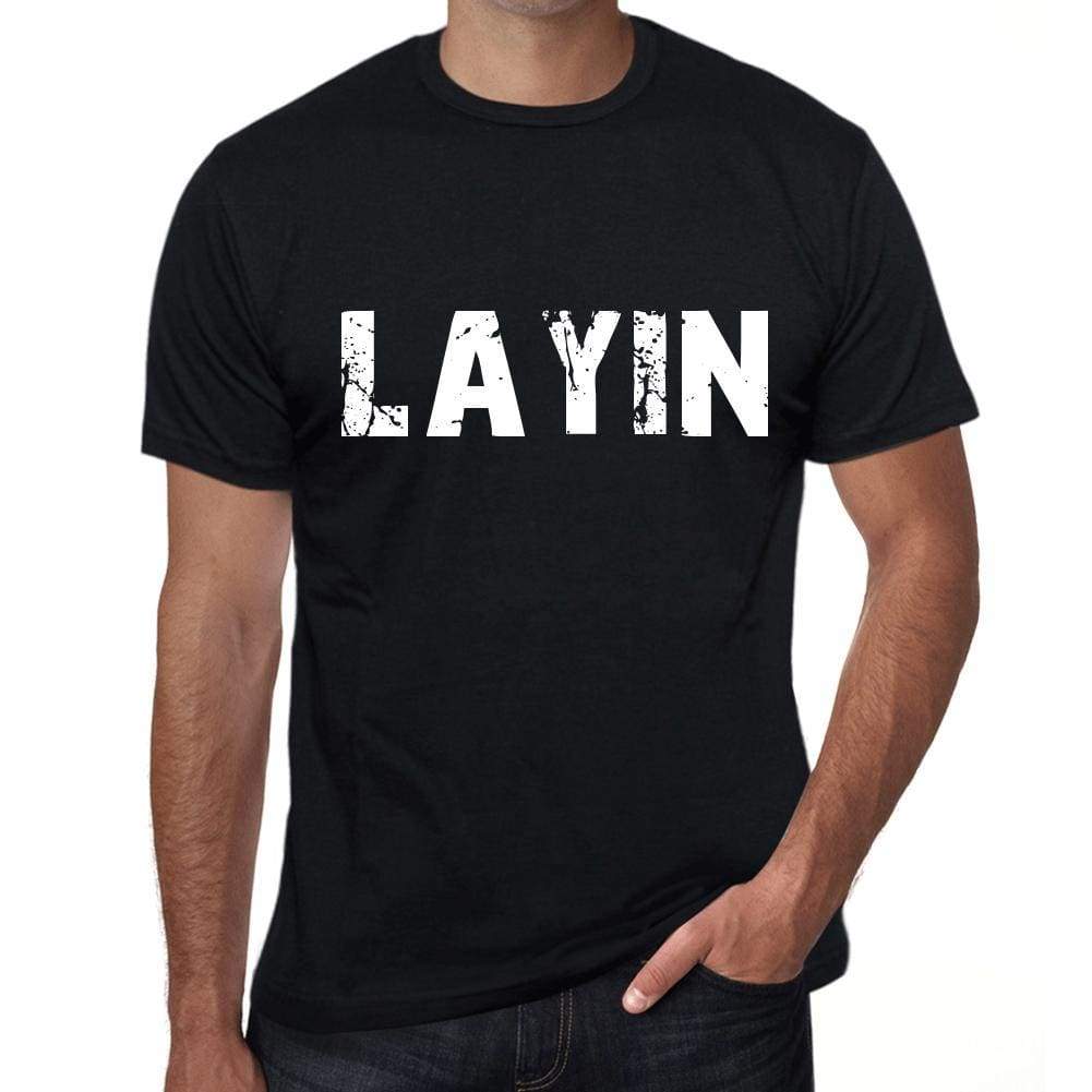 Layin Mens Retro T Shirt Black Birthday Gift 00553 - Black / Xs - Casual