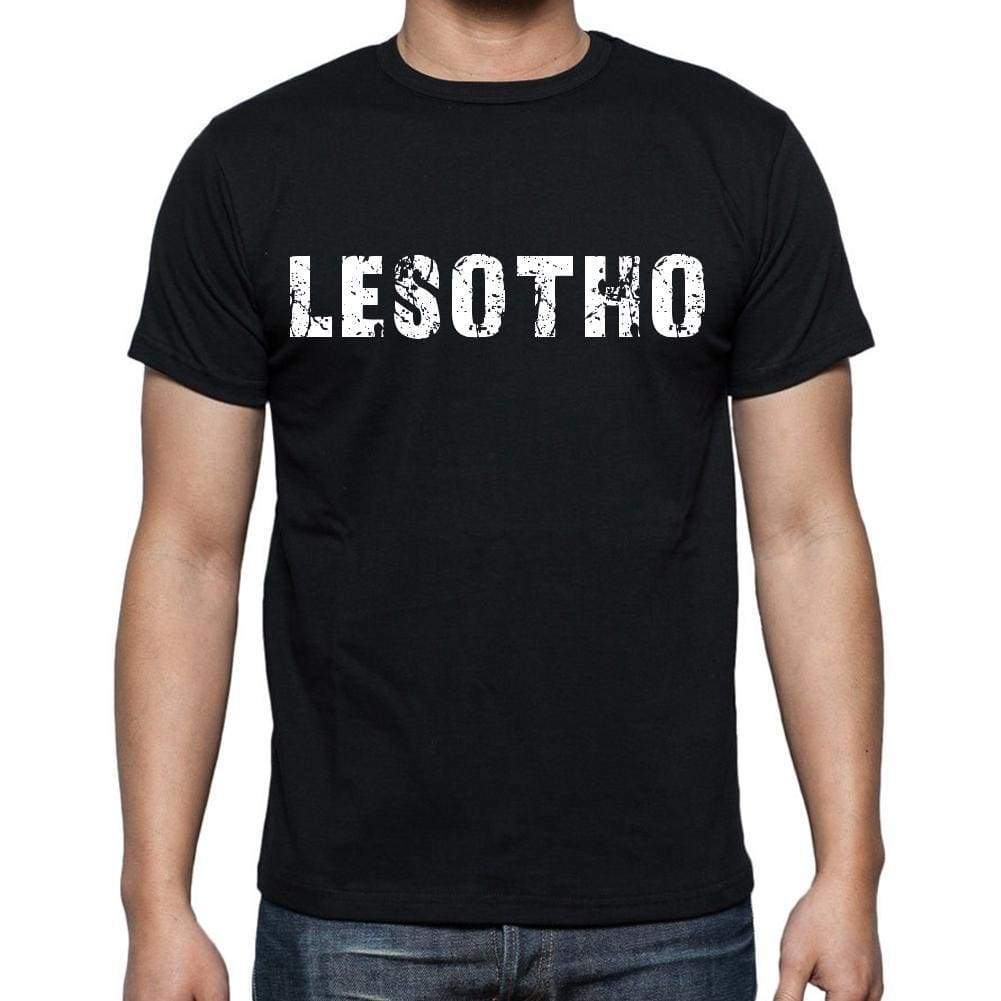 Lesotho T-Shirt For Men Short Sleeve Round Neck Black T Shirt For Men - T-Shirt