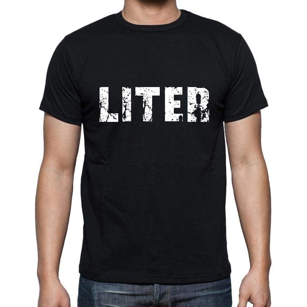 Liter Mens Short Sleeve Round Neck T-Shirt - Casual