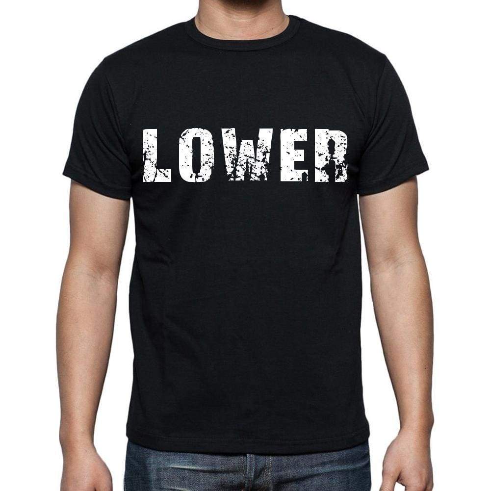 Lower Mens Short Sleeve Round Neck T-Shirt Black T-Shirt En