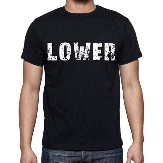 Lower Mens Short Sleeve Round Neck T-Shirt Black T-Shirt En