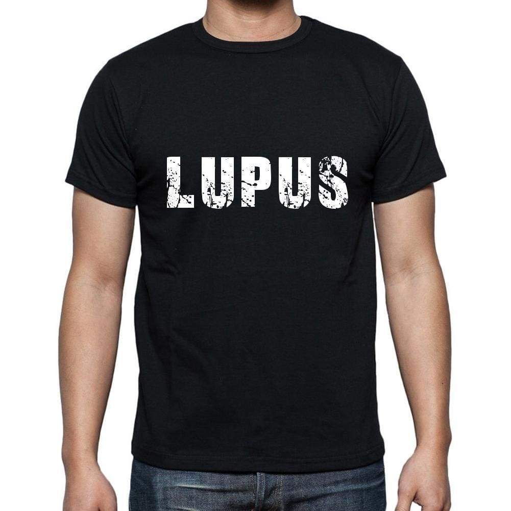 Lupus Mens Short Sleeve Round Neck T-Shirt 5 Letters Black Word 00006 - Casual