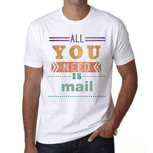 Mail Mens Short Sleeve Round Neck T-Shirt 00025 - Casual