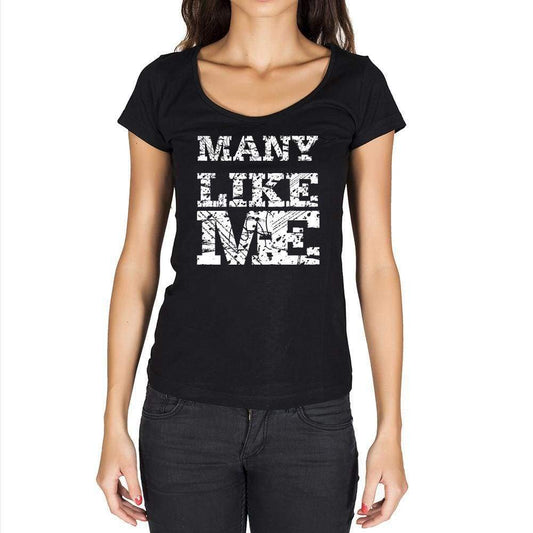 Many Like Me Black Womens Short Sleeve Round Neck T-Shirt - Black / Xs - Casual