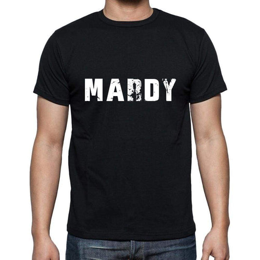 Mardy Mens Short Sleeve Round Neck T-Shirt 5 Letters Black Word 00006 - Casual