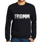 Mens Printed Graphic Sweatshirt Popular Words Fromm Deep Black - Deep Black / Small / Cotton - Sweatshirts