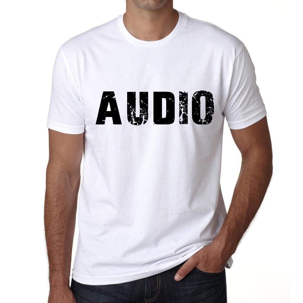 Mens Tee Shirt Vintage T Shirt Audio X-Small White 00561 - White / Xs - Casual