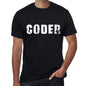 Mens Tee Shirt Vintage T Shirt Coder X-Small Black 00558 - Black / Xs - Casual