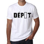 Mens Tee Shirt Vintage T Shirt Dépôt X-Small White 00561 - White / Xs - Casual