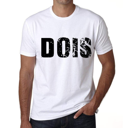 Mens Tee Shirt Vintage T Shirt Dois X-Small White 00560 - White / Xs - Casual