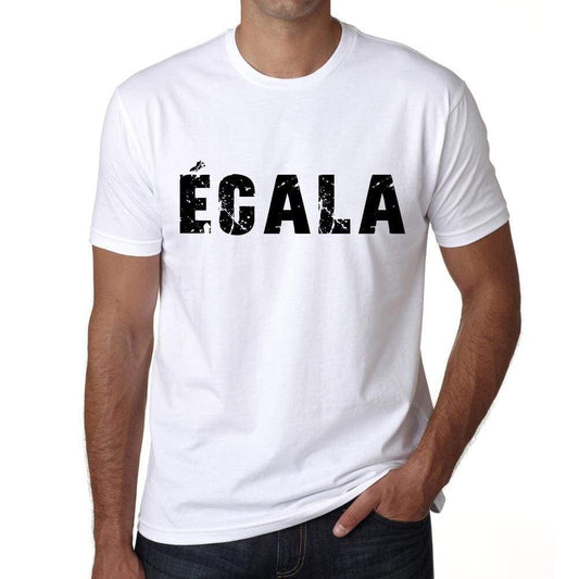 Mens Tee Shirt Vintage T Shirt Écala X-Small White 00561 - White / Xs - Casual