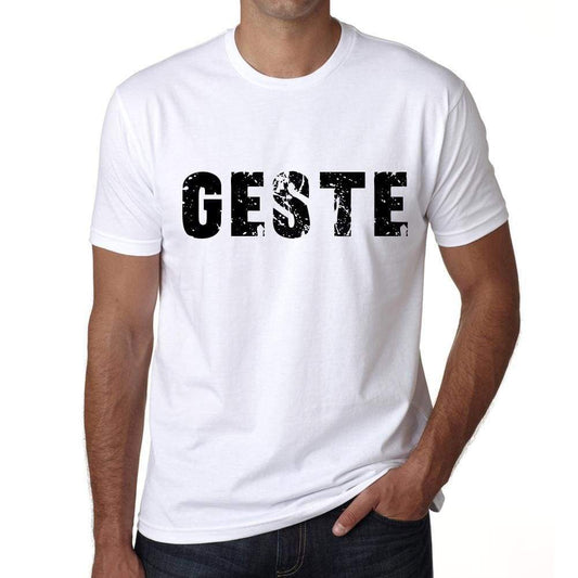 Mens Tee Shirt Vintage T Shirt Geste X-Small White 00561 - White / Xs - Casual