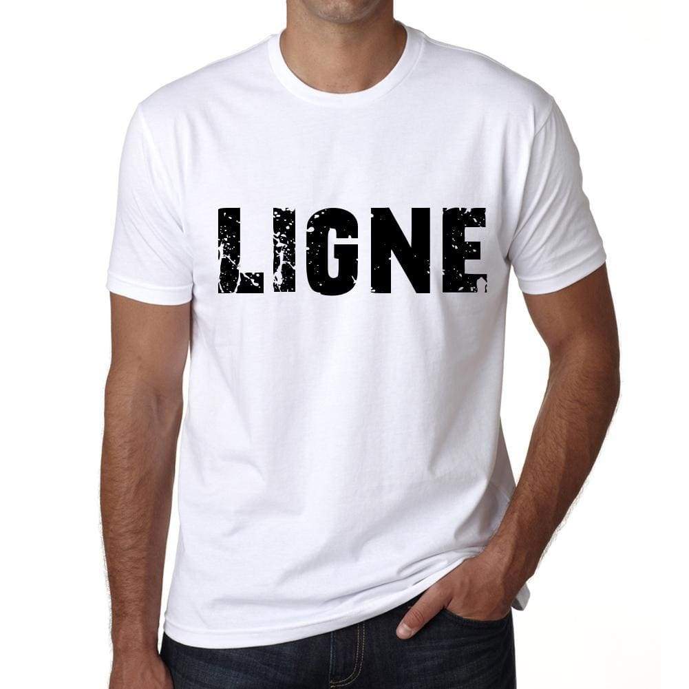 Mens Tee Shirt Vintage T Shirt Ligne X-Small White 00561 - White / Xs - Casual