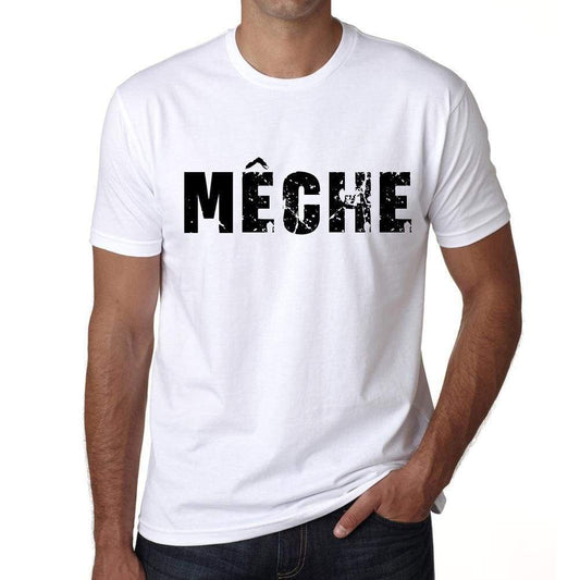 Mens Tee Shirt Vintage T Shirt Mêche X-Small White - White / Xs - Casual