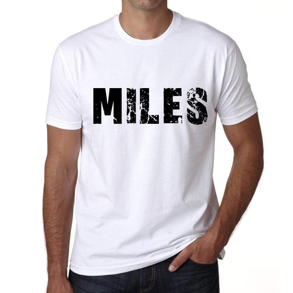 Mens Tee Shirt Vintage T Shirt Miles X-Small White - White / Xs - Casual