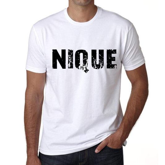 Mens Tee Shirt Vintage T Shirt Nique X-Small White - White / Xs - Casual