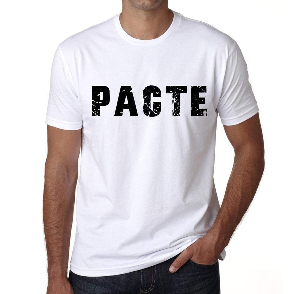 Mens Tee Shirt Vintage T Shirt Pacte X-Small White - White / Xs - Casual