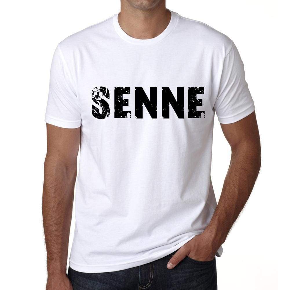 Mens Tee Shirt Vintage T Shirt Senne X-Small White - White / Xs - Casual