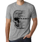 Mens Vintage Tee Shirt Graphic T Shirt Anxiety Skull Cranky Grey Marl - Grey Marl / Xs / Cotton - T-Shirt