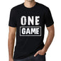 Mens Vintage Tee Shirt Graphic T Shirt One Game Deep Black - Deep Black / Xs / Cotton - T-Shirt