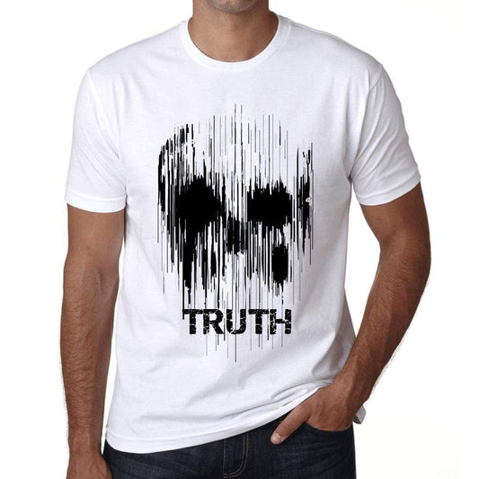 Mens Vintage Tee Shirt Graphic T Shirt Skull Truth White - White / Xs / Cotton - T-Shirt