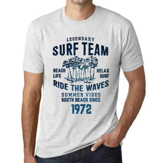 Mens Vintage Tee Shirt Graphic T Shirt Surf Team 1972 Vintage White - Vintage White / Xs / Cotton - T-Shirt