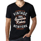 Mens Vintage Tee Shirt Graphic V-Neck T Shirt Genuine Riders 2004 Black - Black / S / Cotton - T-Shirt