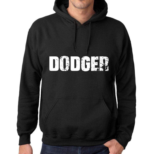 Men’s Women’s Unisex <span>Printed</span> <span>Graphic</span> Cotton <span>Hoodie</span> Soft Heavyweight Hooded Sweatshirt Pullover Popular Words DODGER Deep Black - ULTRABASIC