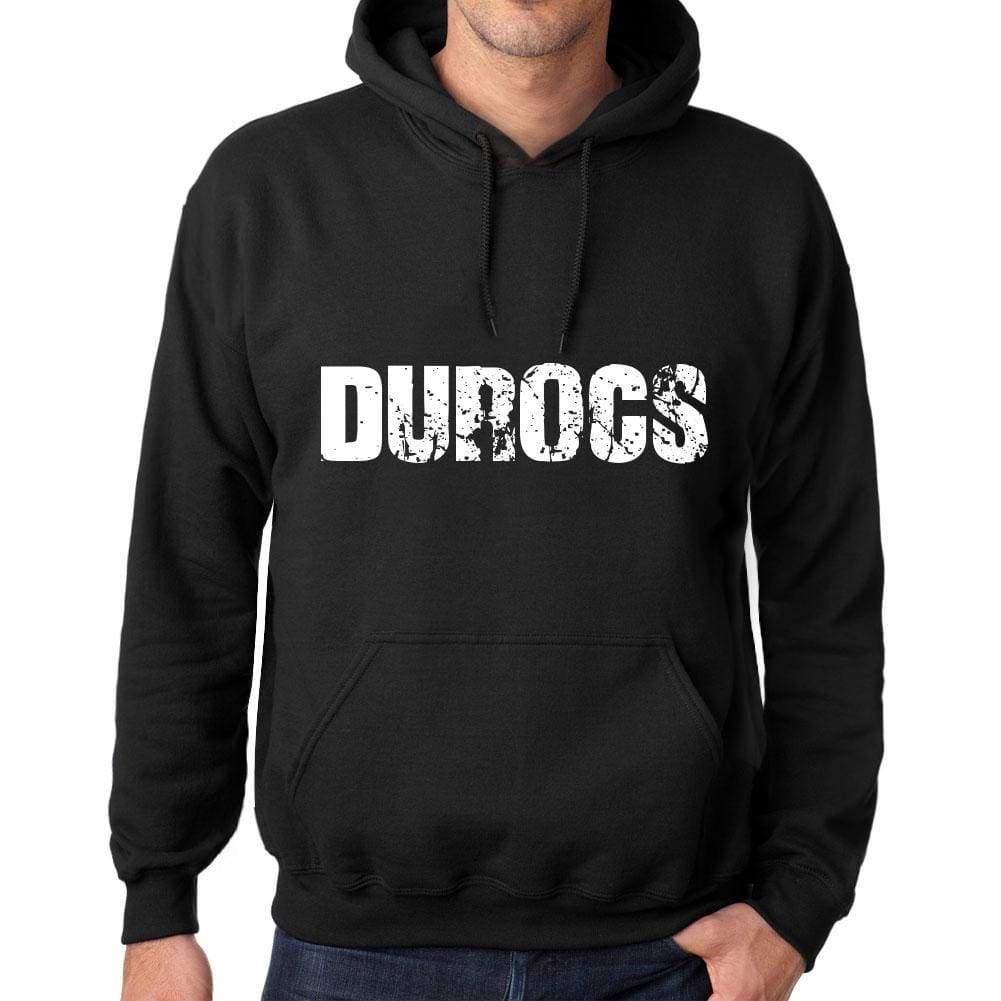 Men’s Women’s Unisex <span>Printed</span> <span>Graphic</span> Cotton <span>Hoodie</span> Soft Heavyweight Hooded Sweatshirt Pullover Popular Words DUROCS Deep Black - ULTRABASIC