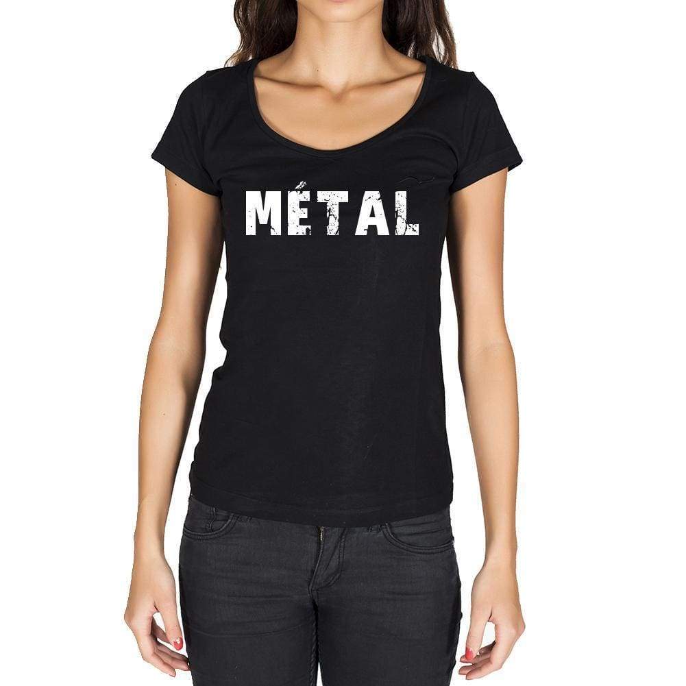 Métal French Dictionary Womens Short Sleeve Round Neck T-Shirt 00010 - Casual