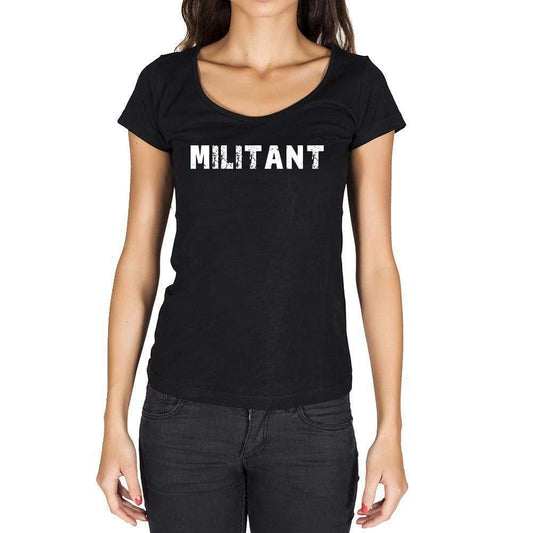 Militant French Dictionary Womens Short Sleeve Round Neck T-Shirt 00010 - Casual