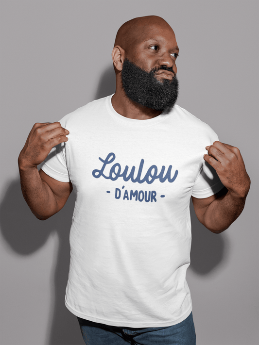 Ultrabasic - Graphique Homme Loulou d'amour T-Shirt Blanc Lettre