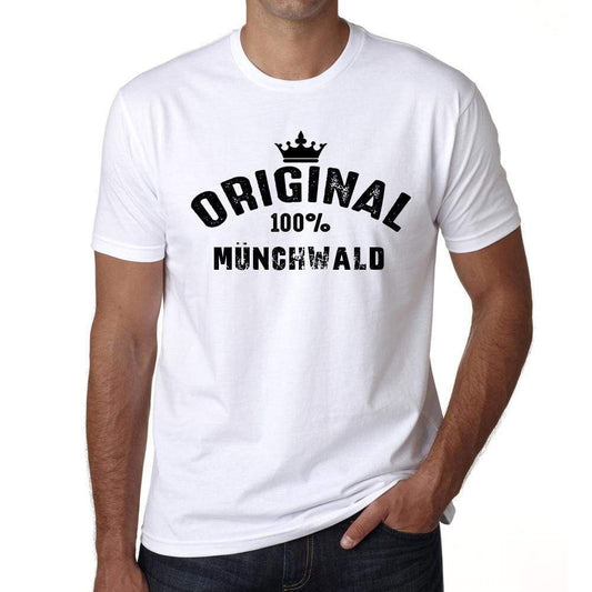 Münchwald 100% German City White Mens Short Sleeve Round Neck T-Shirt 00001 - Casual