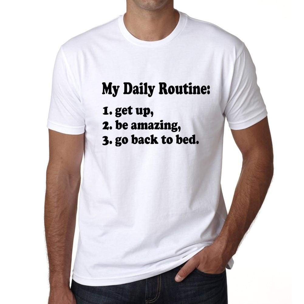 My Dailiy Routine Mens White Tee 100% Cotton 00200