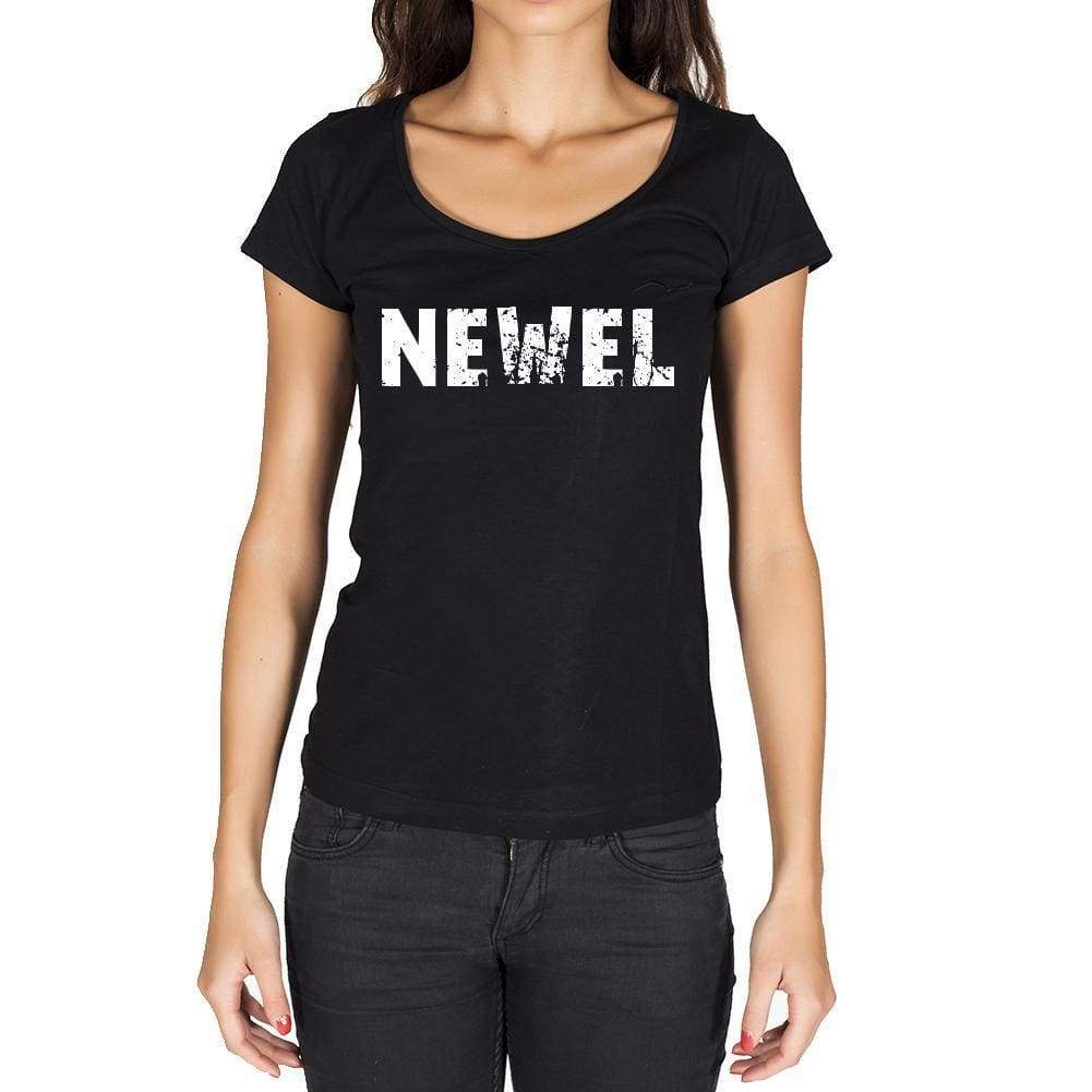 Newel German Cities Black Womens Short Sleeve Round Neck T-Shirt 00002 - Casual