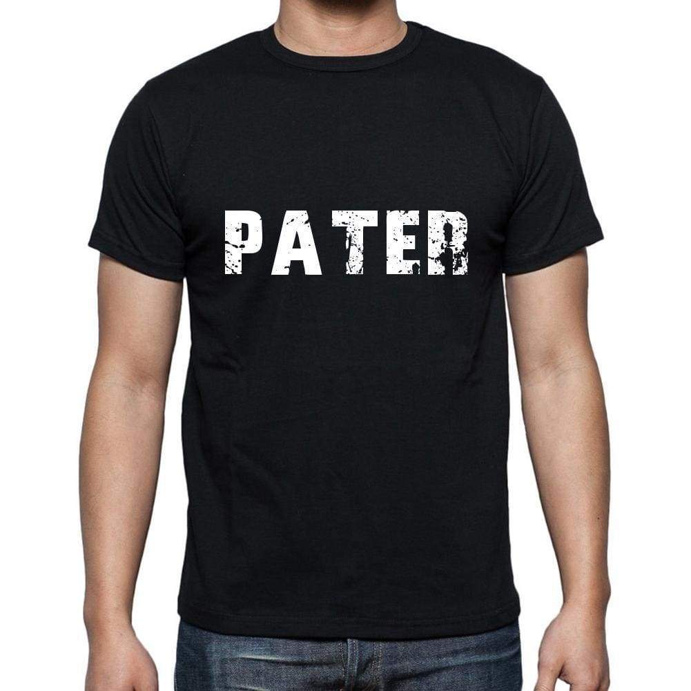 Pater Mens Short Sleeve Round Neck T-Shirt 5 Letters Black Word 00006 - Casual