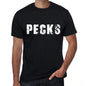 Pecks Mens Retro T Shirt Black Birthday Gift 00553 - Black / Xs - Casual
