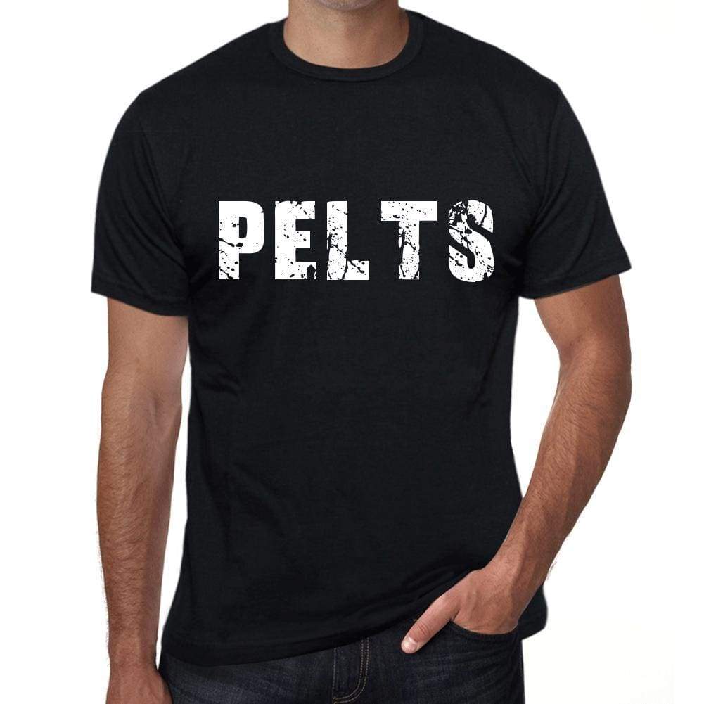 Pelts Mens Retro T Shirt Black Birthday Gift 00553 - Black / Xs - Casual